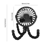 Baby Stroller Fan Rechargeable Clip on Fan 3 Speeds Desk Fan with Night Light for Stroller Car Seat Treadmill Camping