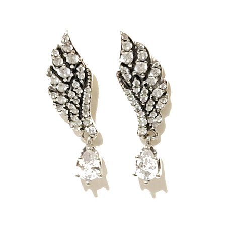 2022 New Earrings Volayer 925 Silver Dangling Angel Wing