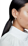 925 Sterling Silver Hoop Cubic Zirconia U Hoop Earrings for Women