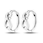 925 Sterling Silver Hoop Cubic Zirconia U Hoop Earrings for Women